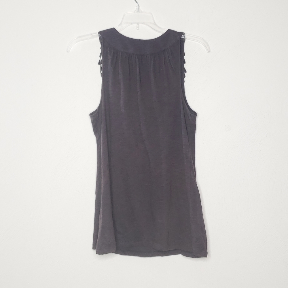 Anthrologie Deletta Goth Grunge Punk Fringe Tank Top Size Small - Picture 5 of 7